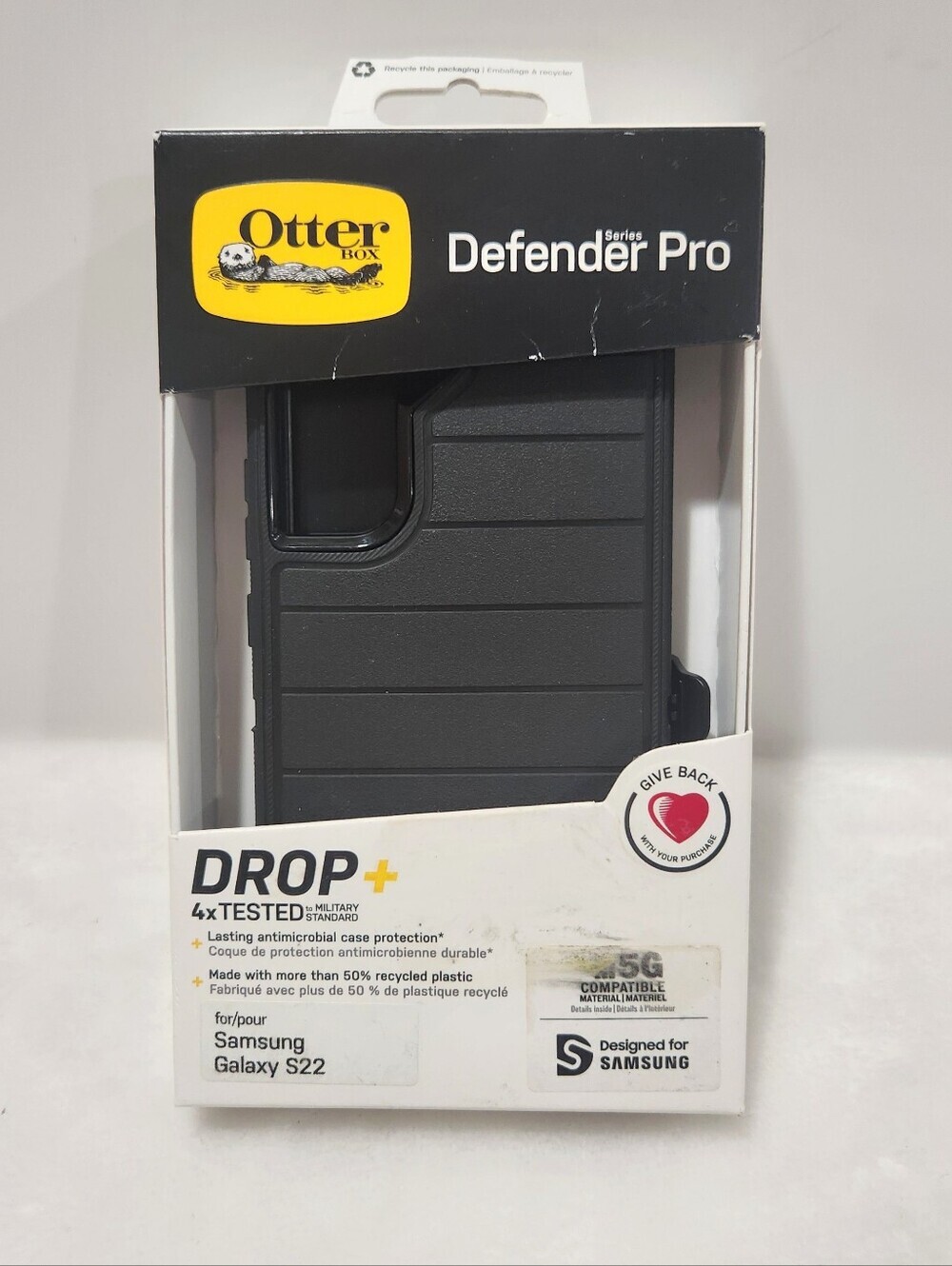 Otterbox Defender Pro Samsung Galaxy S22 Black Belt Holster Phone Case